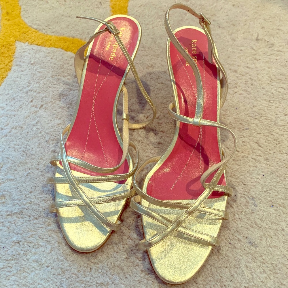 Kate Spade gold heels ♠️